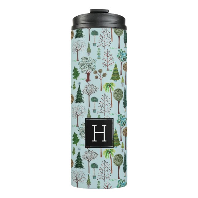 Tree Pattern Forest Woodland | Thermal Tumbler (Front)
