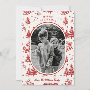 Tree Pattern Photo Christmas Card