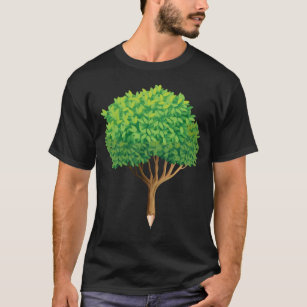 Tree Pencil Inspirational Nature Lover Artist T-Shirt