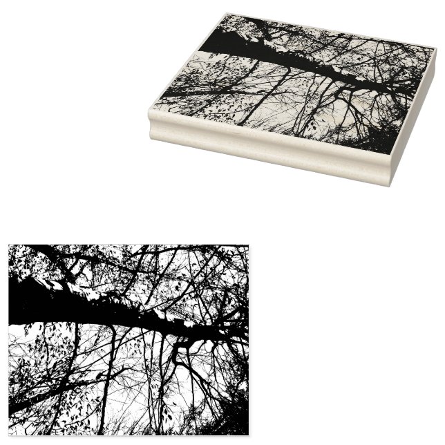 Tree Photo Rubber Stamp (Stamped)