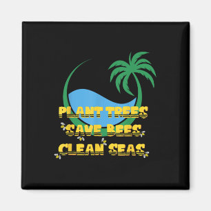 Tree Planting Bee Protection Sea Cleaning Eco Magnet