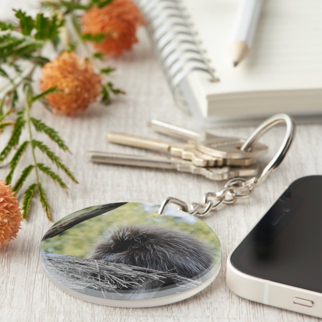 Tree Porcupine Key Ring (Front Right)