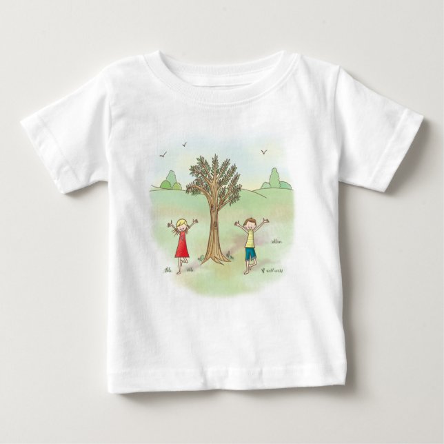 Tree Pose Toddler Long Sleeve Shirt (Front)