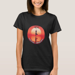 Tree Pose - Vrksasana I Yoga Sunset Graphic T-Shirt
