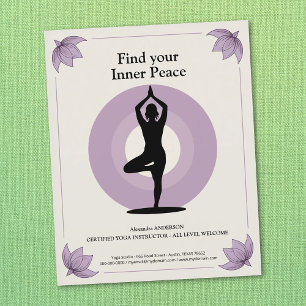 Tree Pose - Yoga Instructor Flyer