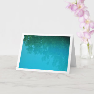 Tree Reflection in Pool Background Card