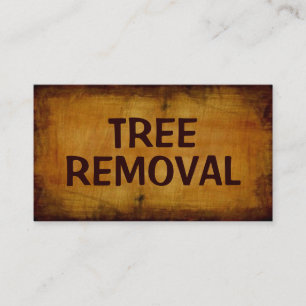 Tree Removal Antique Business Card