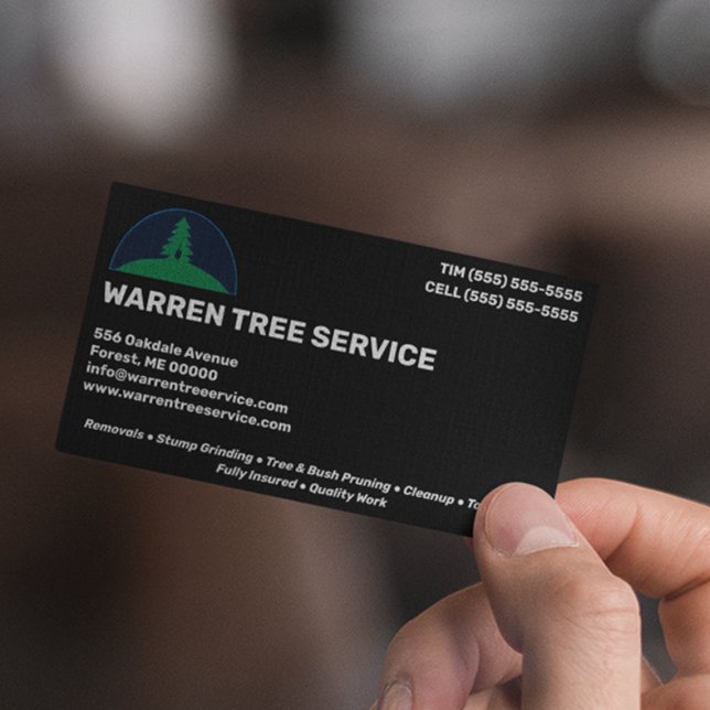 Tree Removal Service Company  Business Card (Creator Uploaded)