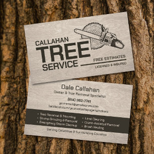 Tree Removal & Stump Grinding Services  Business Card