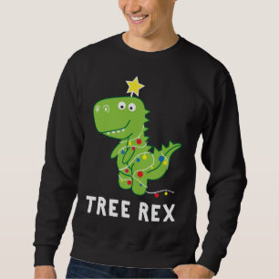 Tree Rex. Animal Pun Funny Dinosaur Christmas Paja Sweatshirt