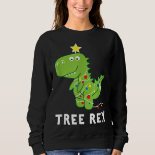 Tree Rex. Animal Pun Funny Dinosaur Christmas Paja Sweatshirt