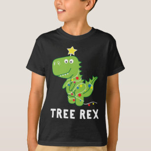 Tree Rex. Animal Pun Funny Dinosaur Christmas Paja T-Shirt