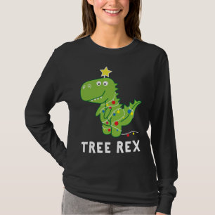 Tree Rex. Animal Pun Funny Dinosaur Christmas Paja T-Shirt