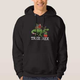 Tree Rex Christmas Dinosaur Pyjamas Santa Claus Ki Hoodie