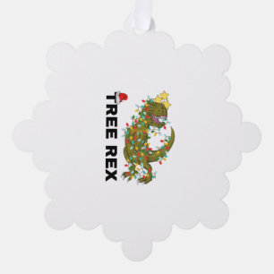 Tree Rex Christmas Dinosaur T Rex  2 Decoration Card