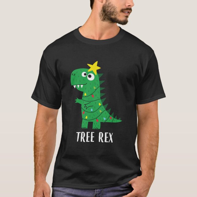 Tree Rex Christmas Long Sleeve Shirt Dinosaur Chri (Front)