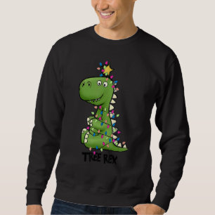 Tree Rex Dinosaur Christmas Costume Xmas Tree Ligh Sweatshirt