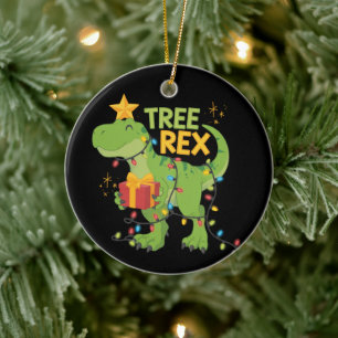 Tree Rex Dinosaur Family Christmas Group Matching  Ceramic Tree Decoration