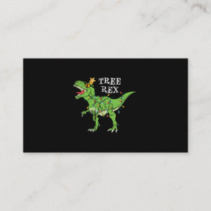 Tree Rex Dinosaur Funny Cute Christmas Pajama Xmas Business Card