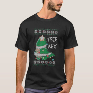 Tree Rex Dinosaur Merry Christmas Ugly Christmas S T-Shirt