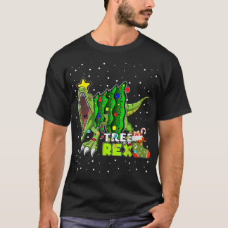 Tree Rex Dinosaur Pyjamas Christmas Lights for Men T-Shirt