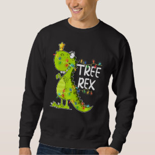 Tree Rex Dinosaur T Rex Christmas Pyjamas Men Boys Sweatshirt