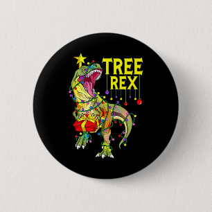 Tree Rex! Funny Christmas Paleontologist 6 Cm Round Badge