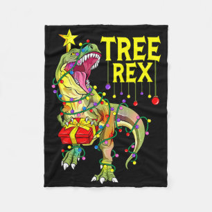 Tree Rex! Funny Christmas Paleontologist Fleece Blanket