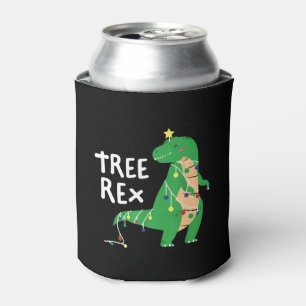 Tree Rex Funny Christmas Tyrannosaurus Rex Dinosau Can Cooler