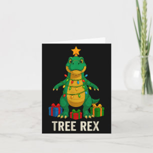 Tree Rex Funny Dinosaur Christmas  Card