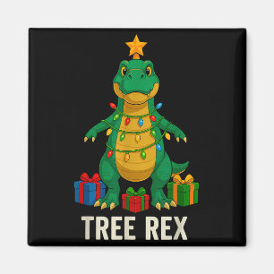 Tree Rex Funny Dinosaur Christmas  Magnet