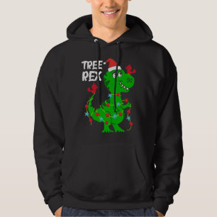 Tree Rex. Funny Dinosaur Gift Cute Dino Christmas  Hoodie