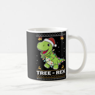 Tree Rex Funny Tyrannosaurus Rex Christmas Pun Coffee Mug