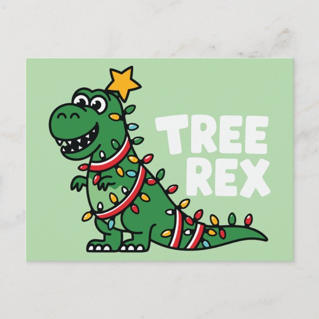 Tree Rex Holiday Postcard (Front)