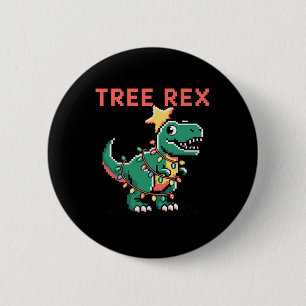 Tree Rex Ugly Christmas Sweater Dinosaur Christmas 6 Cm Round Badge