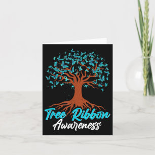 Tree Ribbon Addiction Recovery Mental Health Aware Card