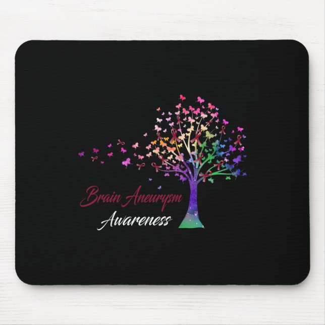 Tree Ribbon Brain Aneurysm Awareness  Mouse Pad (Front)