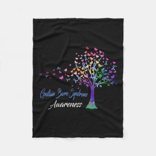 Tree Ribbon Guillain Byrre Syndrome Awareness Fleece Blanket