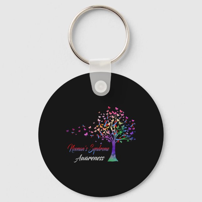 Tree Ribbon Noonan's Syndrome Awareness  Key Ring (Front)