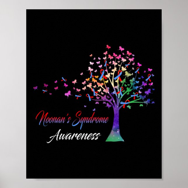 Tree Ribbon Noonan's Syndrome Awareness  Poster (Front)