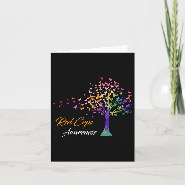 Tree Ribbon Rsd Crps Awareness  Card (Front)