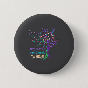 Tree Ribbon Still Fighting Suicide Prevention Awar 6 Cm Round Badge