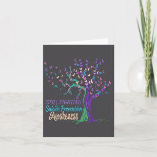 Tree Ribbon Still Fighting Suicide Prevention Awar Card