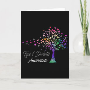 Tree Ribbon Type 1 Diabetes Awareness  Card