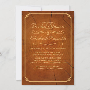 Tree Rings Bridal Shower Invitations