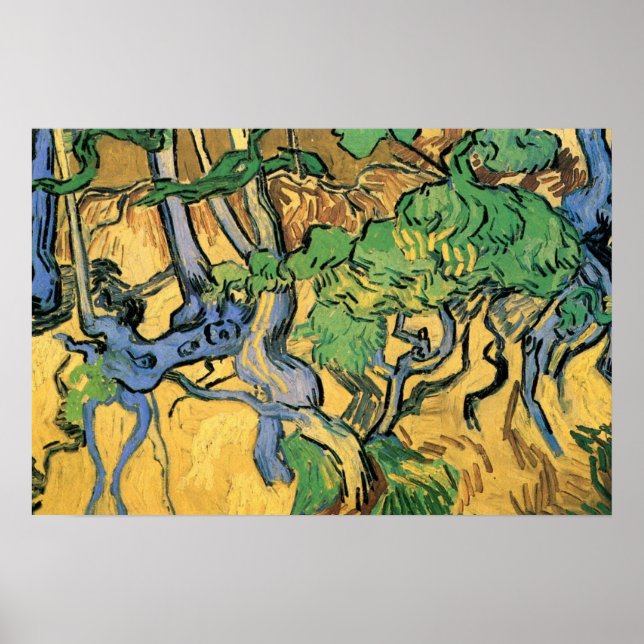 Tree Roots and Trunks by Vincent van Gogh Poster (Front)