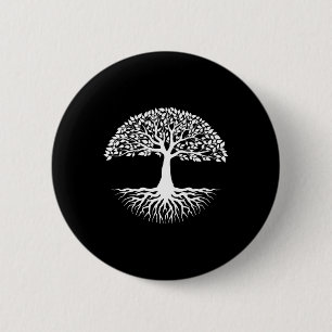 Tree Roots Of Life Cool Mother Earth Day  6 Cm Round Badge