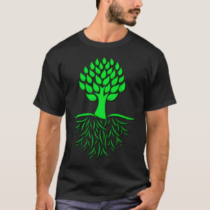 Tree Roots Vegetarian Vegan Mother Earth Environme T-Shirt