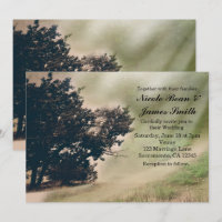 Tree & Rustic Country Road Wedding Invitation