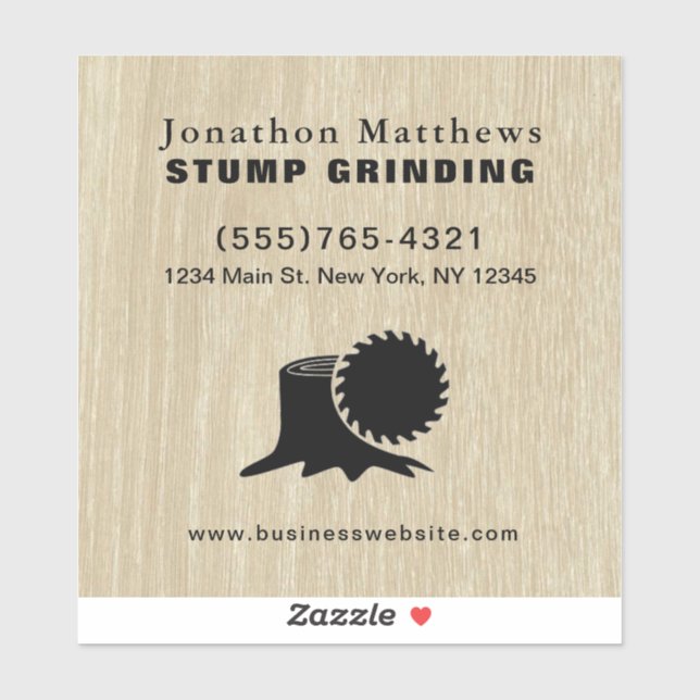 Tree Saw Stump Grinding Removal Business (Sheet)